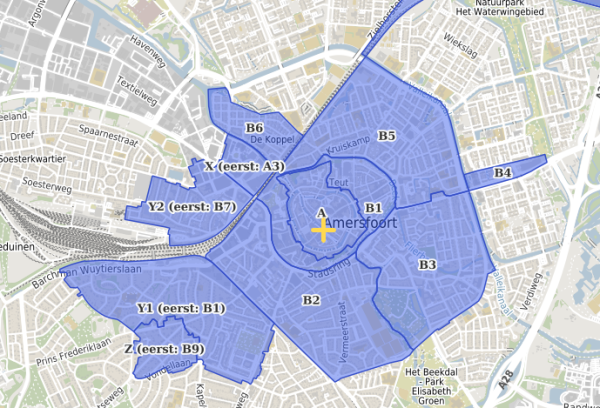 Plattegrond zones parkeervergunningen